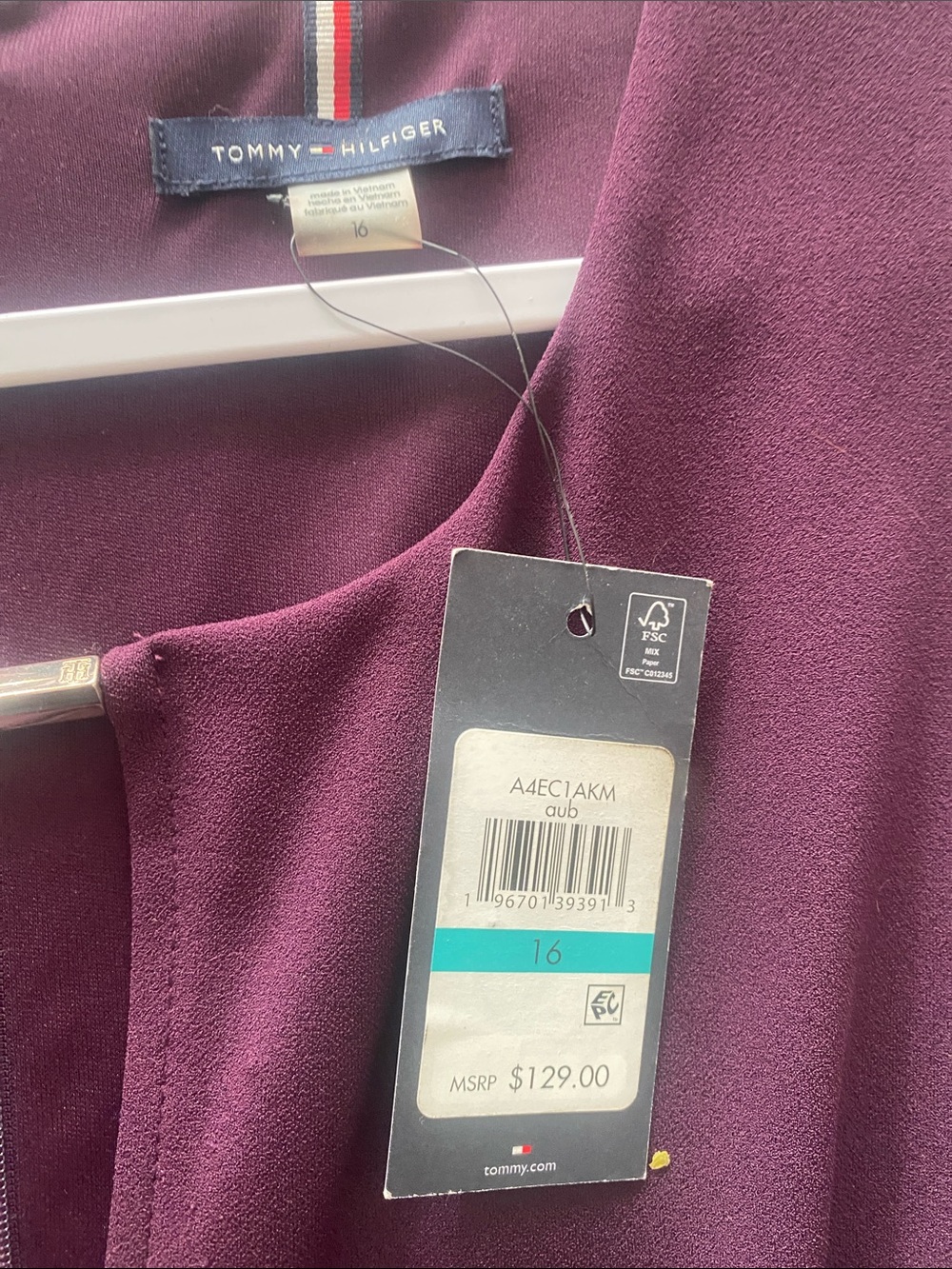 Tommy Hilfiger Deep Plum Sleeveless jumpsuit